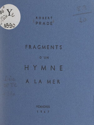 cover image of Fragments d'un hymne à la mer